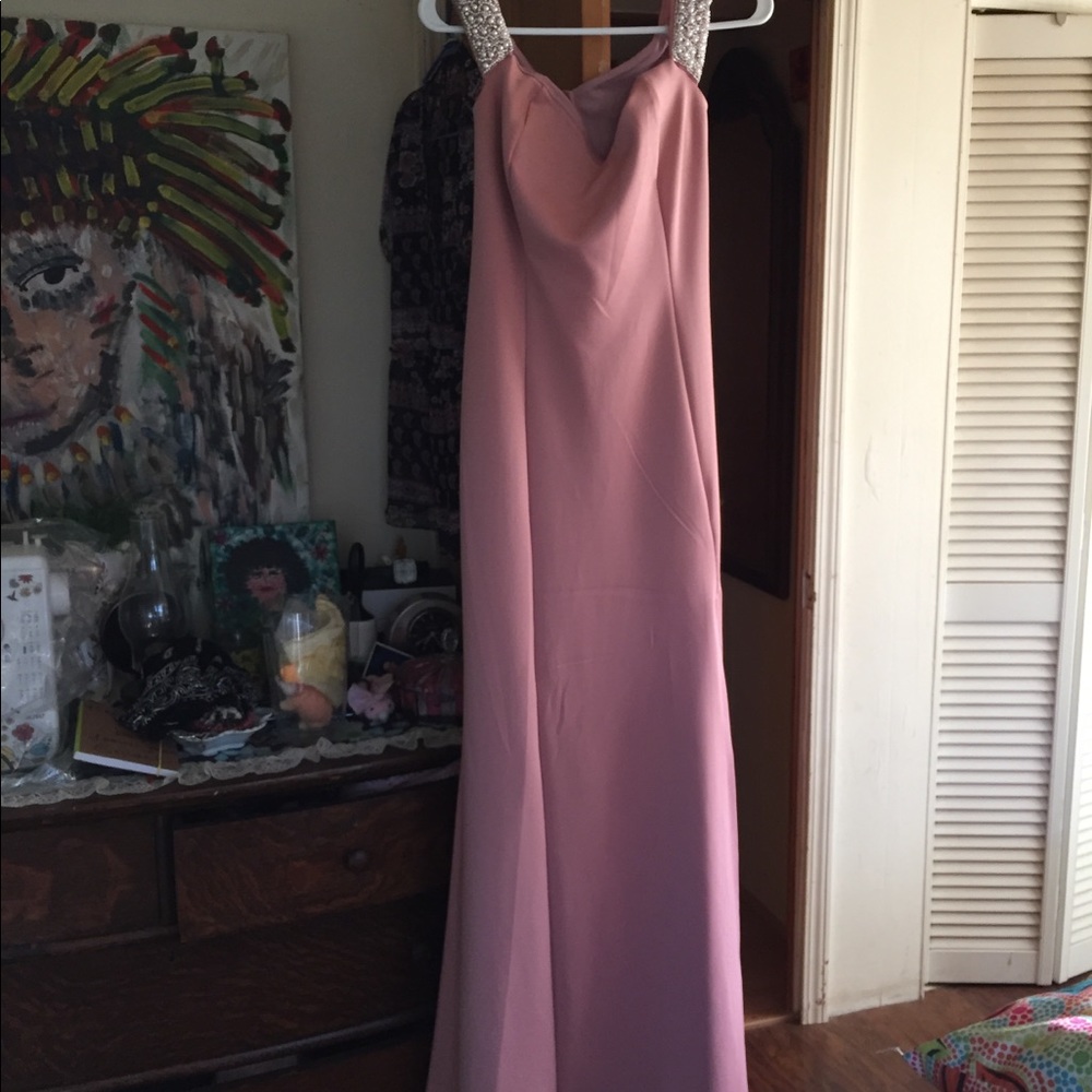 Long backless gown